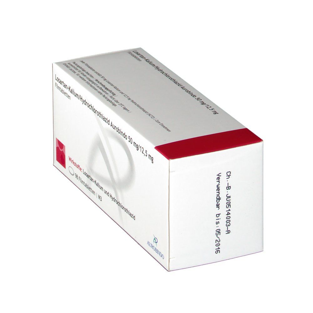 Losartan-Kalium/Hydrochlorothiazid Aurobindo 50 mg/12,5 mg 98 St mit ...