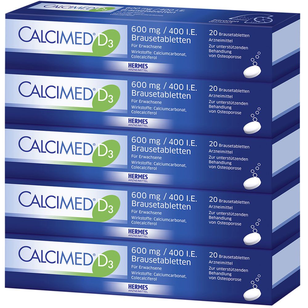 Calcimed® D3 600 mg/400 I.e. Brausetabletten
