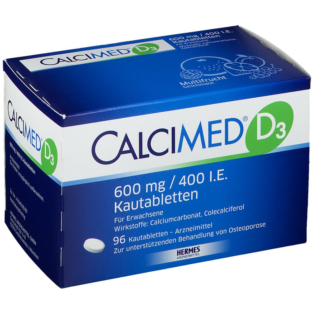 CALCIMED® D3 600 mg/400 I.E. Kautabletten