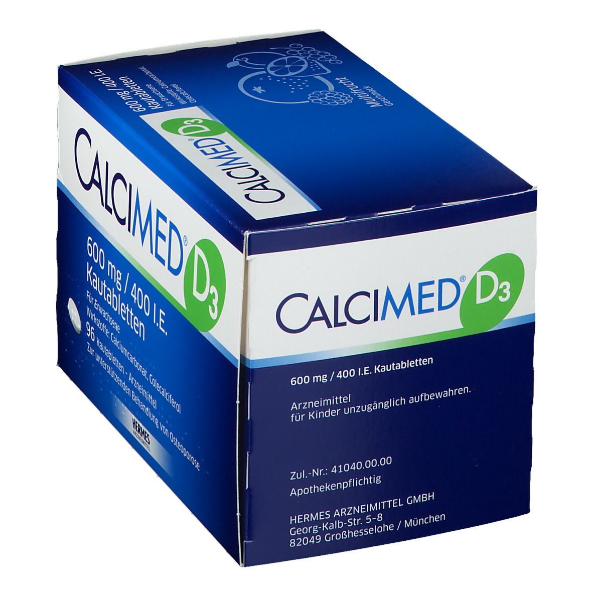 CALCIMED® D3 600 mg/400 I.E. Kautabletten