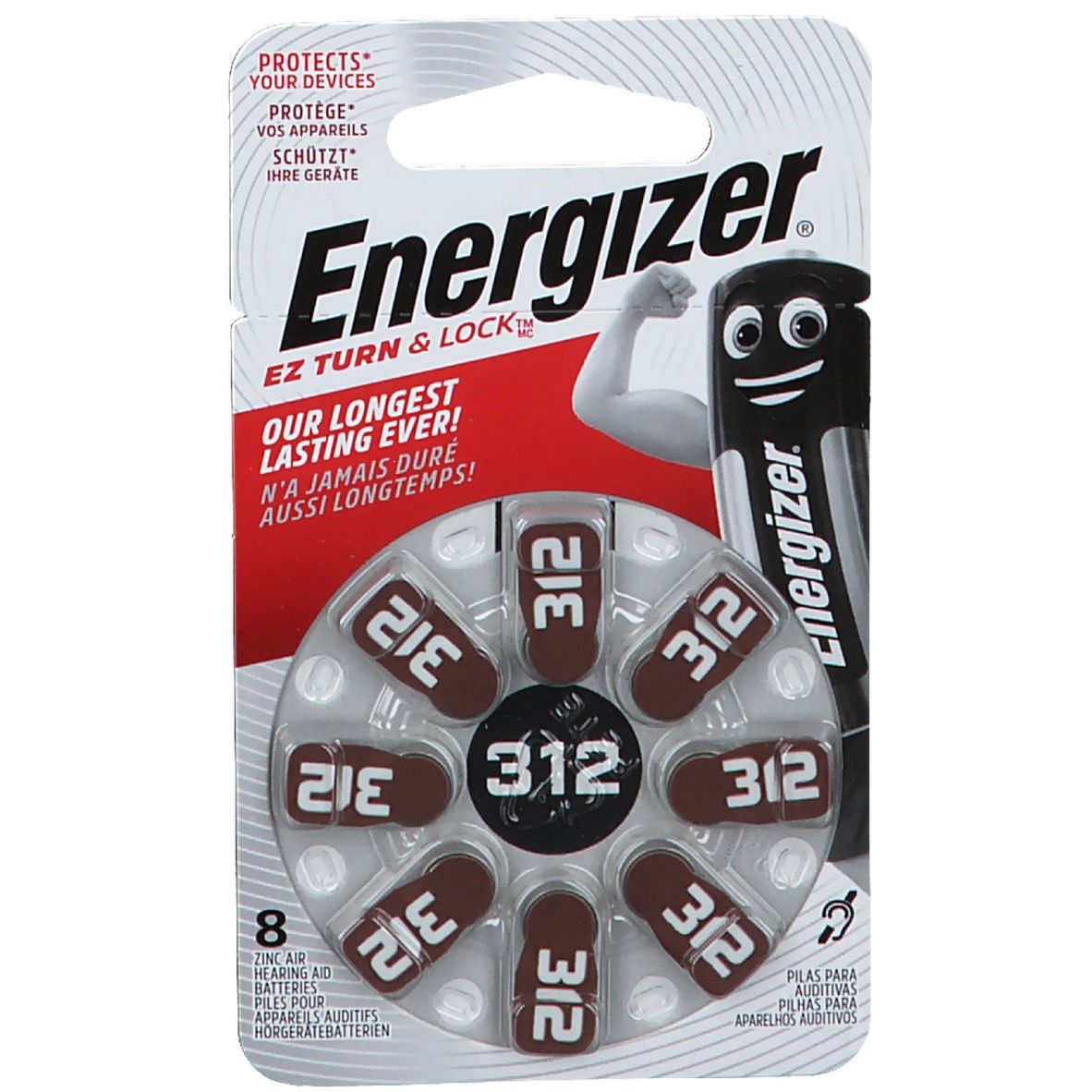Energizer Hörgerätebatterie 312 8 St Batterien