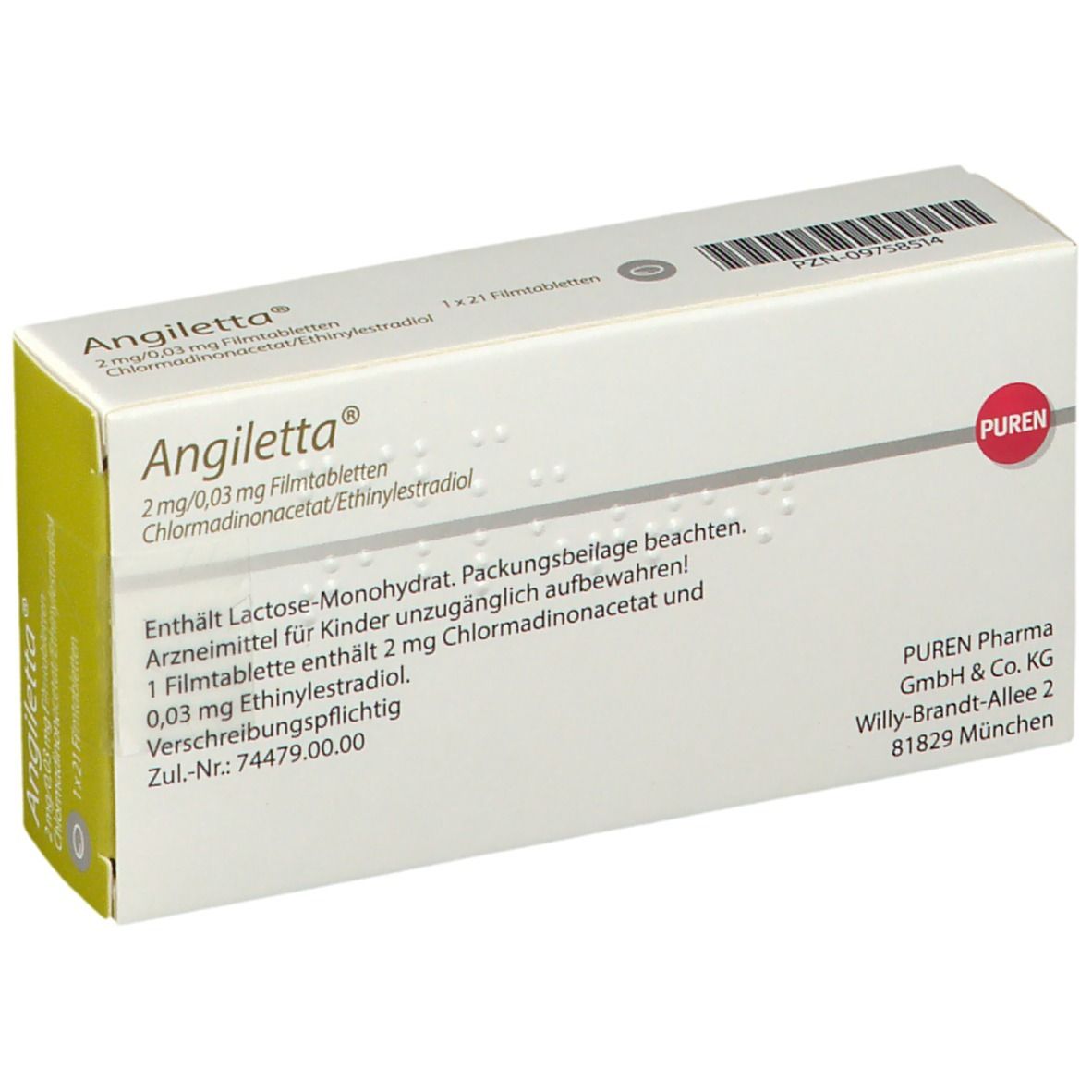 Angiletta™ 2 mg/0,03 mg