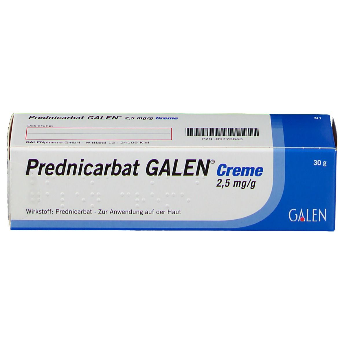 PREDNICARBAT GALEN 2,5 mg/g Creme