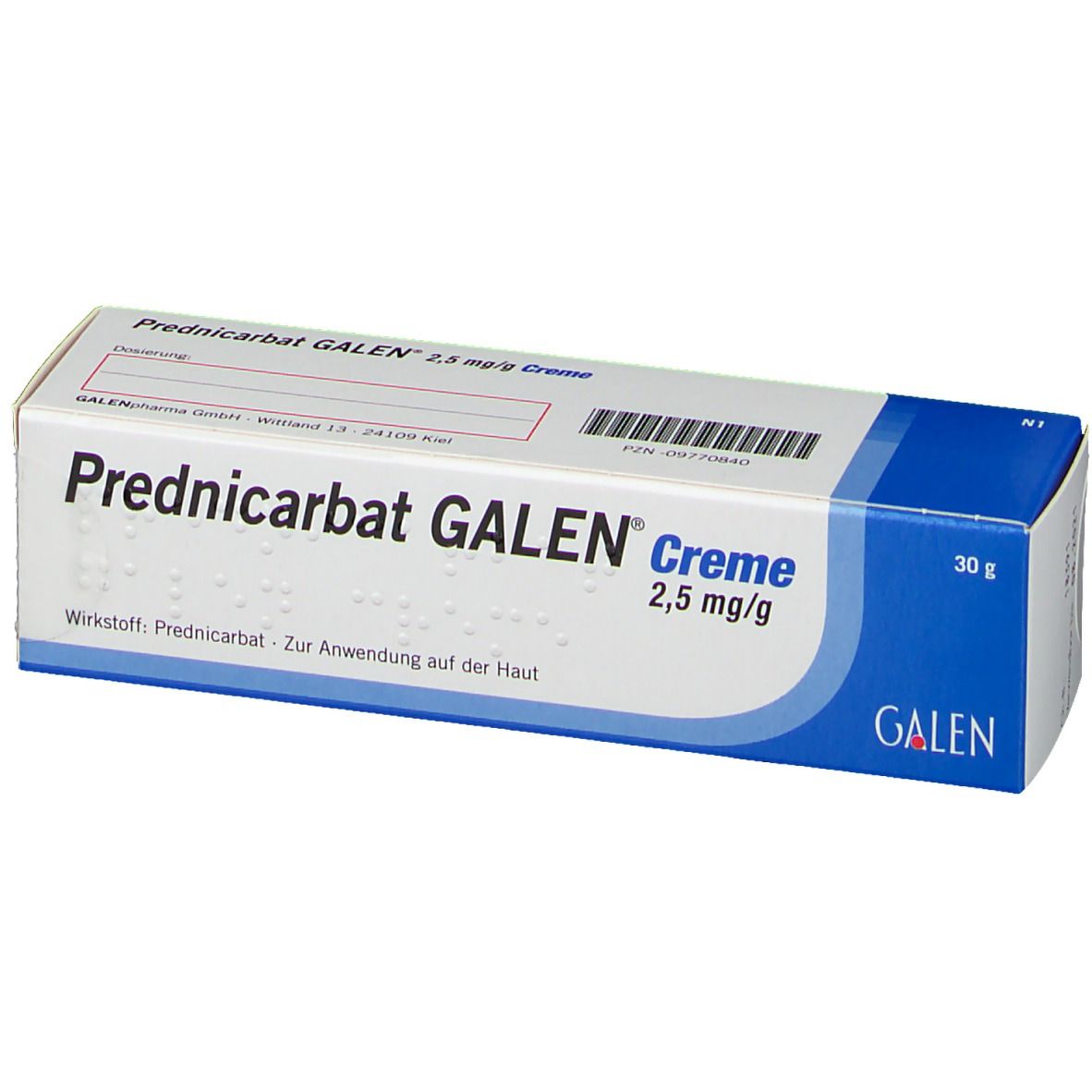 PREDNICARBAT GALEN 2,5 mg/g Creme