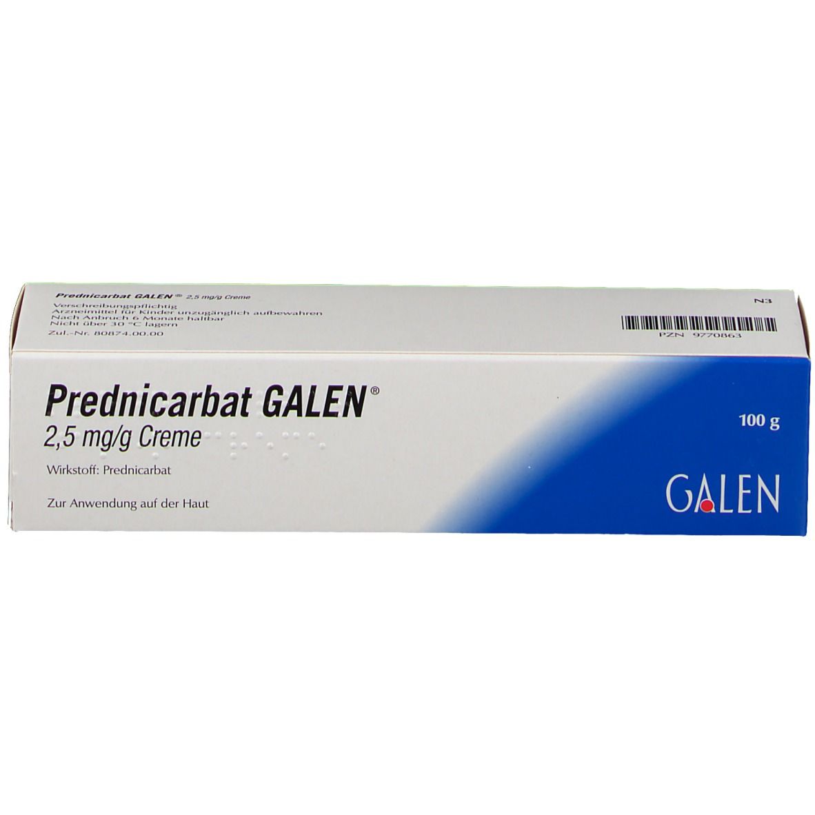 PREDNICARBAT GALEN 2,5 mg/g Creme