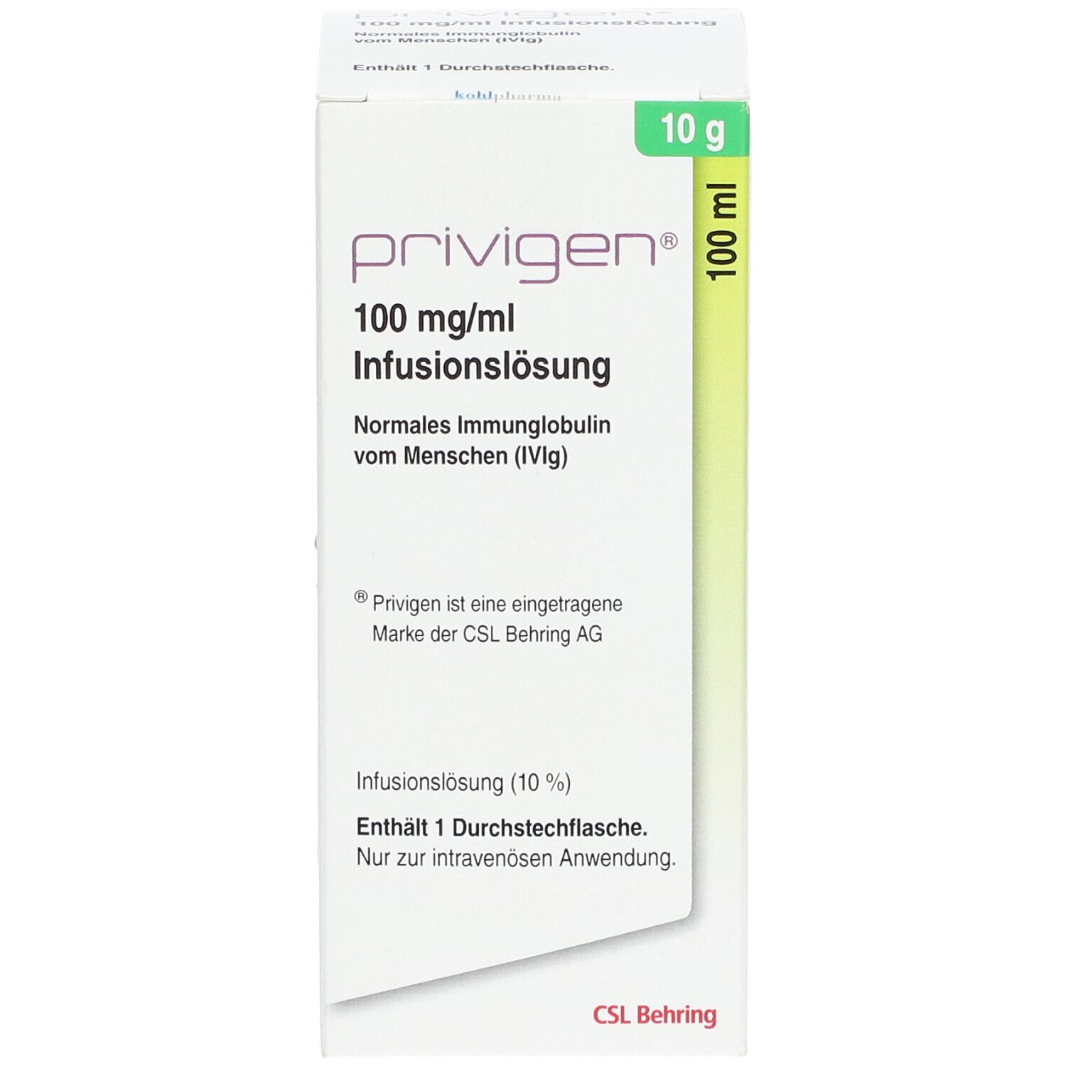 PRIVIGEN 10% Lösung 10 g Infusionslösung Dsfl.