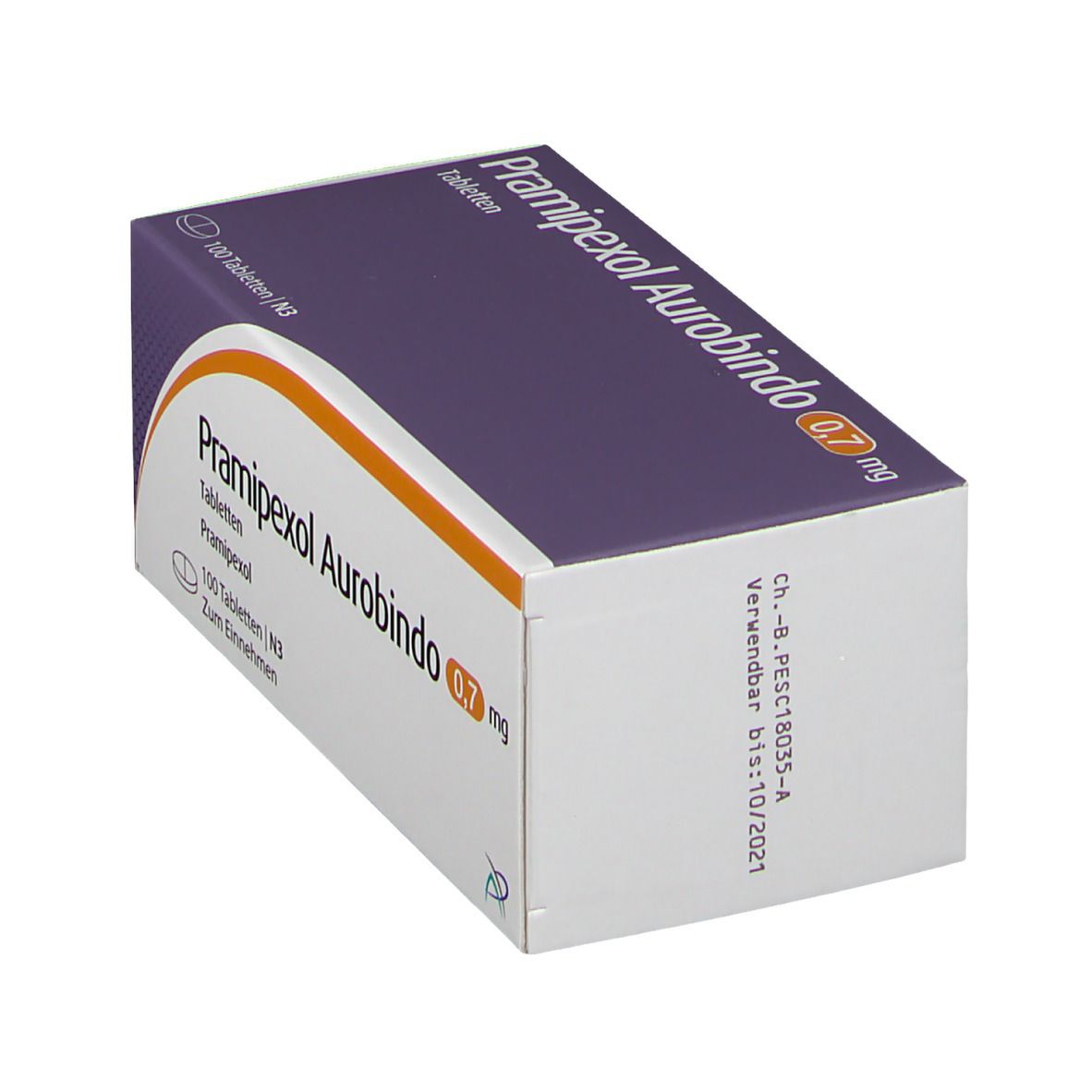 Pramipexol Aurobindo 0,7 mg Tabletten 100 St