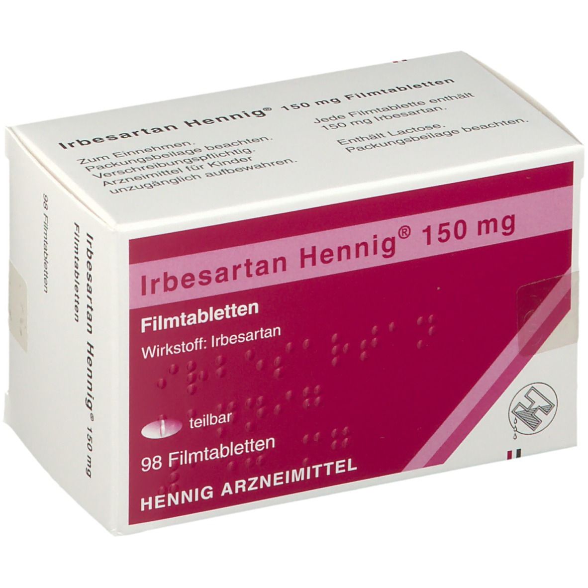 Irbesartan Hennig 150 mg Filmtabletten 98 St