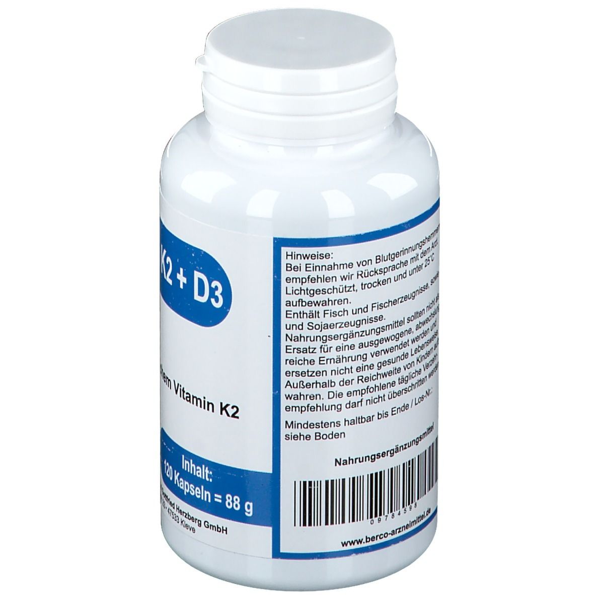 Vitamin K2 + D3 Berco Kapseln