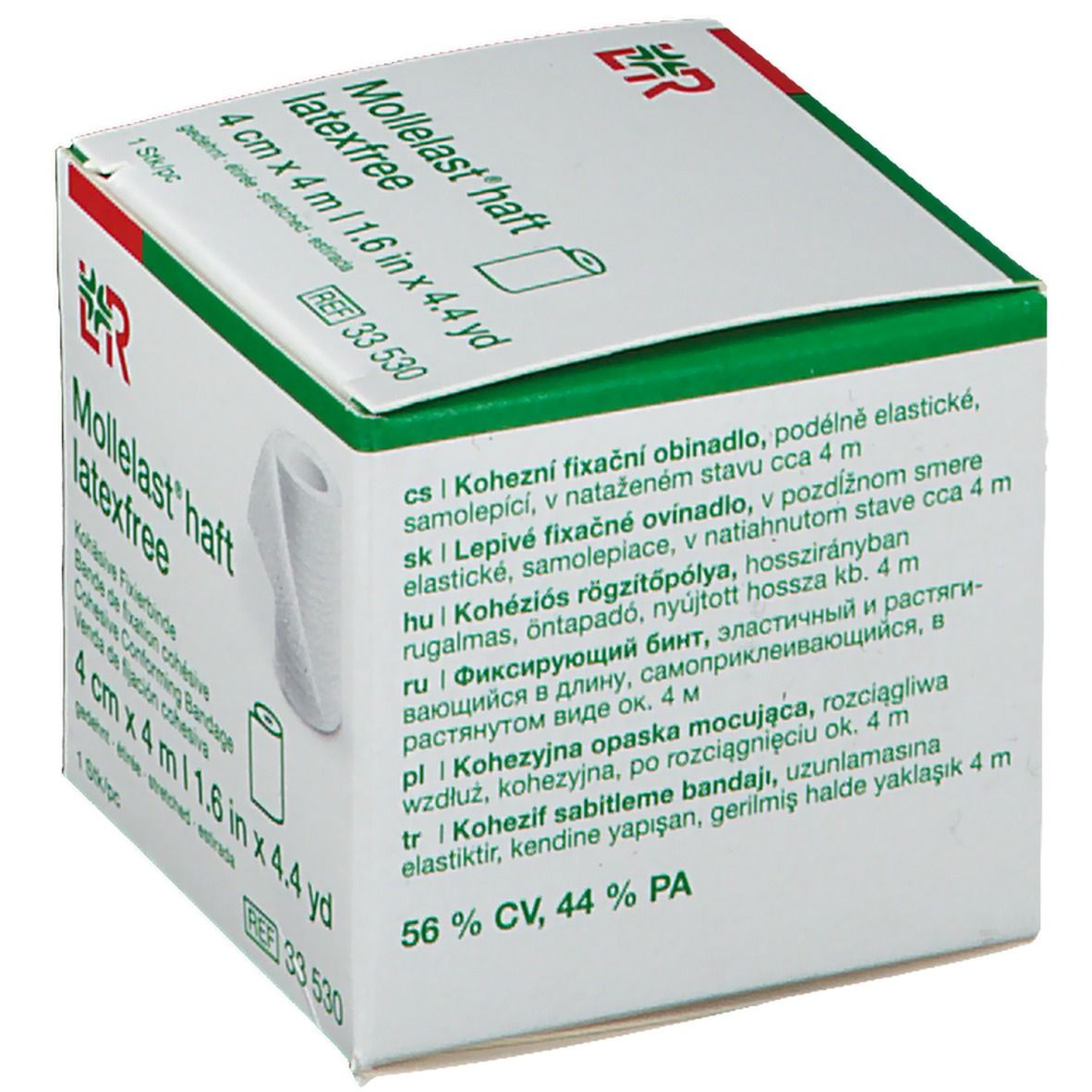 Mollelast® haft 4 cm x 4 m weiß 1 St - Shop Apotheke 