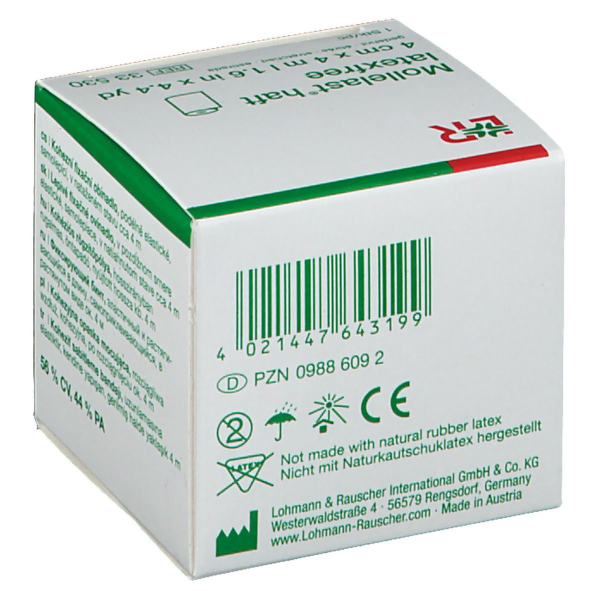Mollelast® haft 4 cm x 4 m weiß 1 St - Shop Apotheke