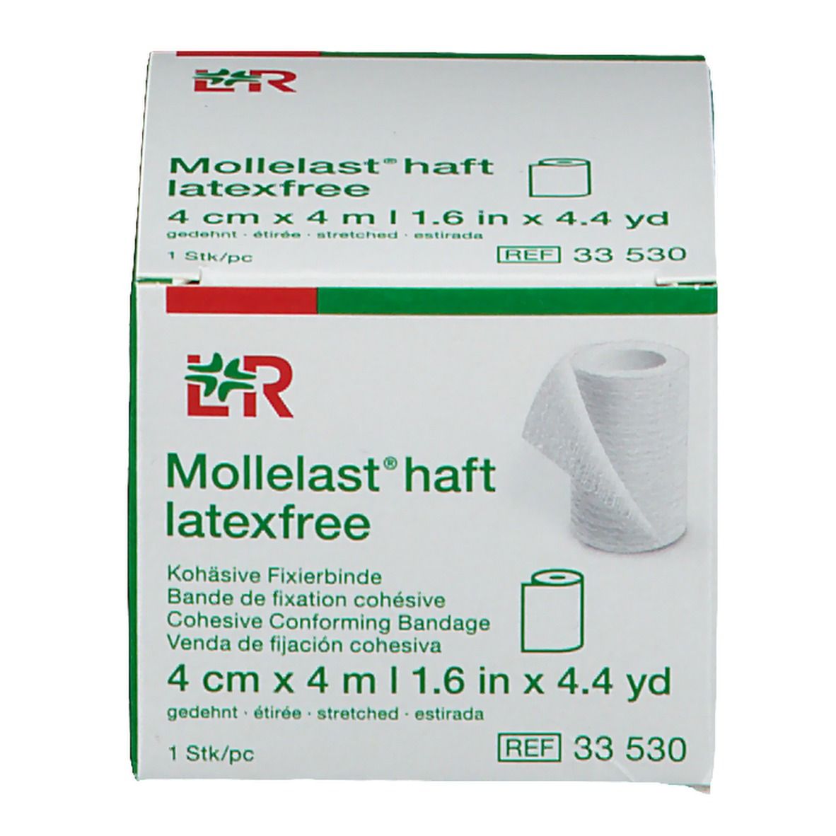 Mollelast® haft 4 cm x 4 m weiß 1 St - Shop Apotheke 