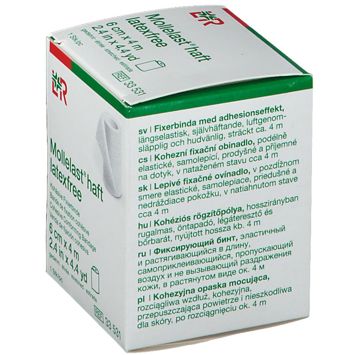 Mollelast® haft 6 cm x 4 m weiß 1 St - Shop Apotheke