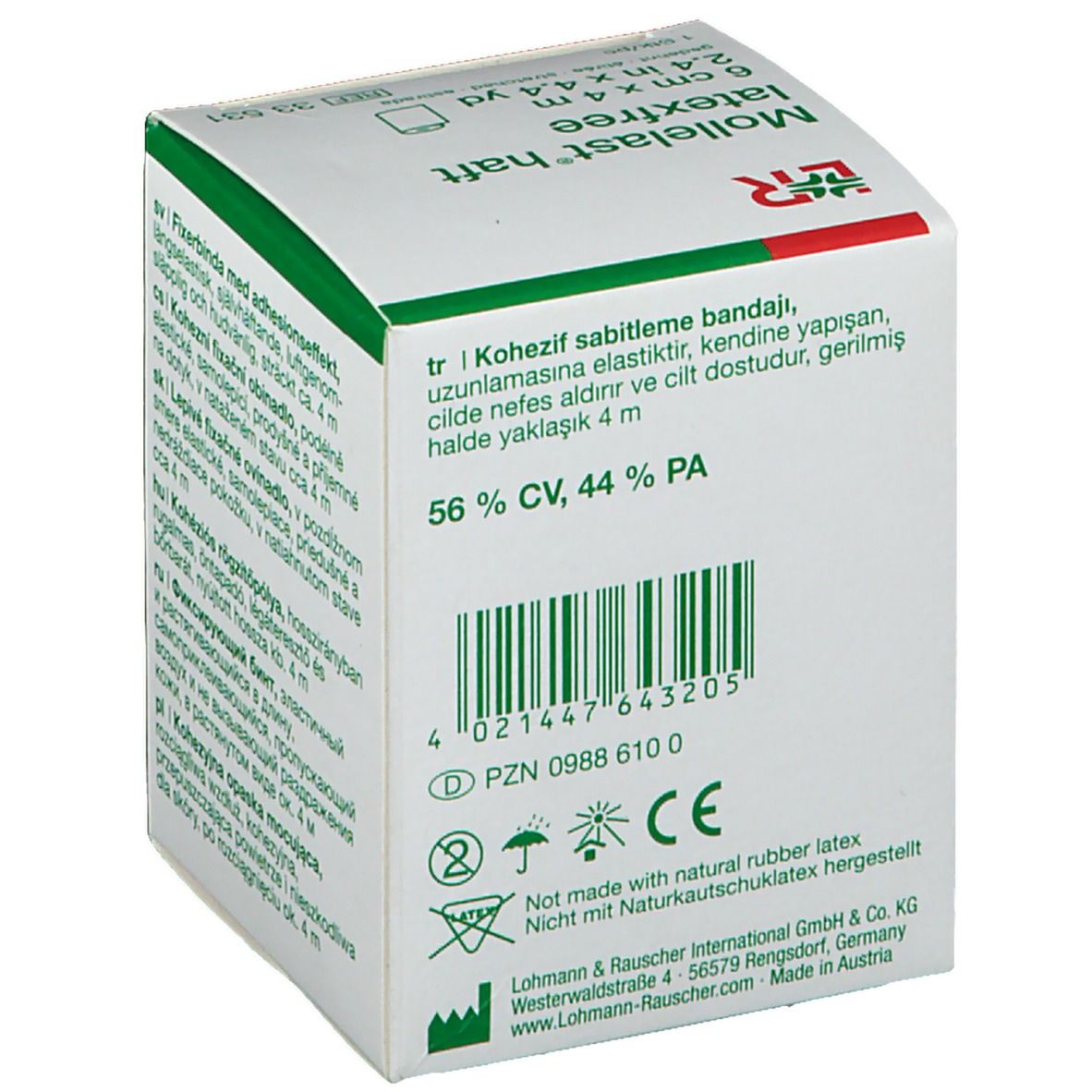 Mollelast® haft 6 cm x 4 m weiß 1 St - Shop Apotheke 