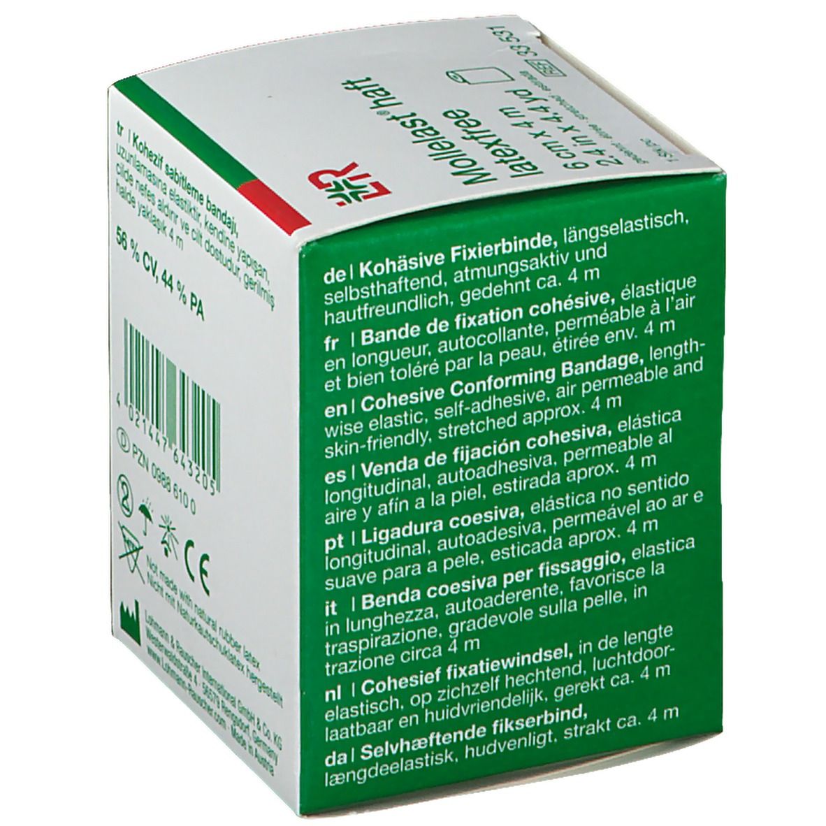 Mollelast® haft 6 cm x 4 m weiß 1 St - Shop Apotheke