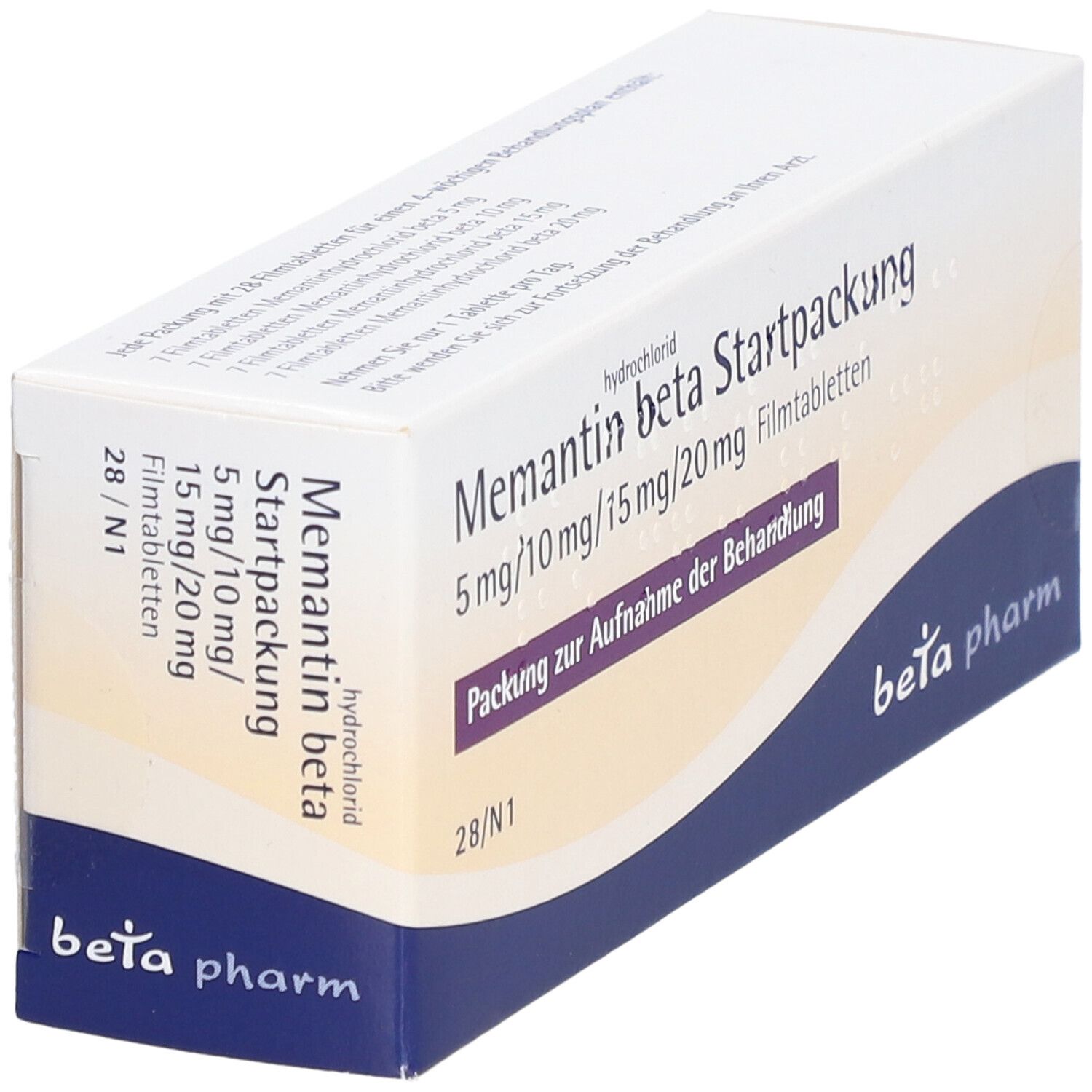 Memantinhydrochlorid beta Start 5mg/10mg/15mg/20mg 28 St Filmtabletten