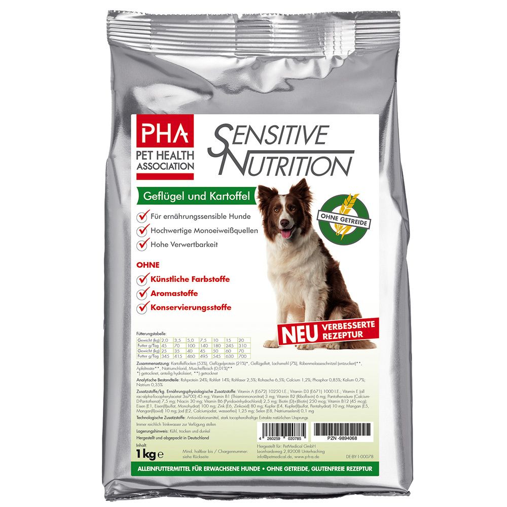 PHA Sensitive Nutrition für Hunde Geflügel und Kartoffel