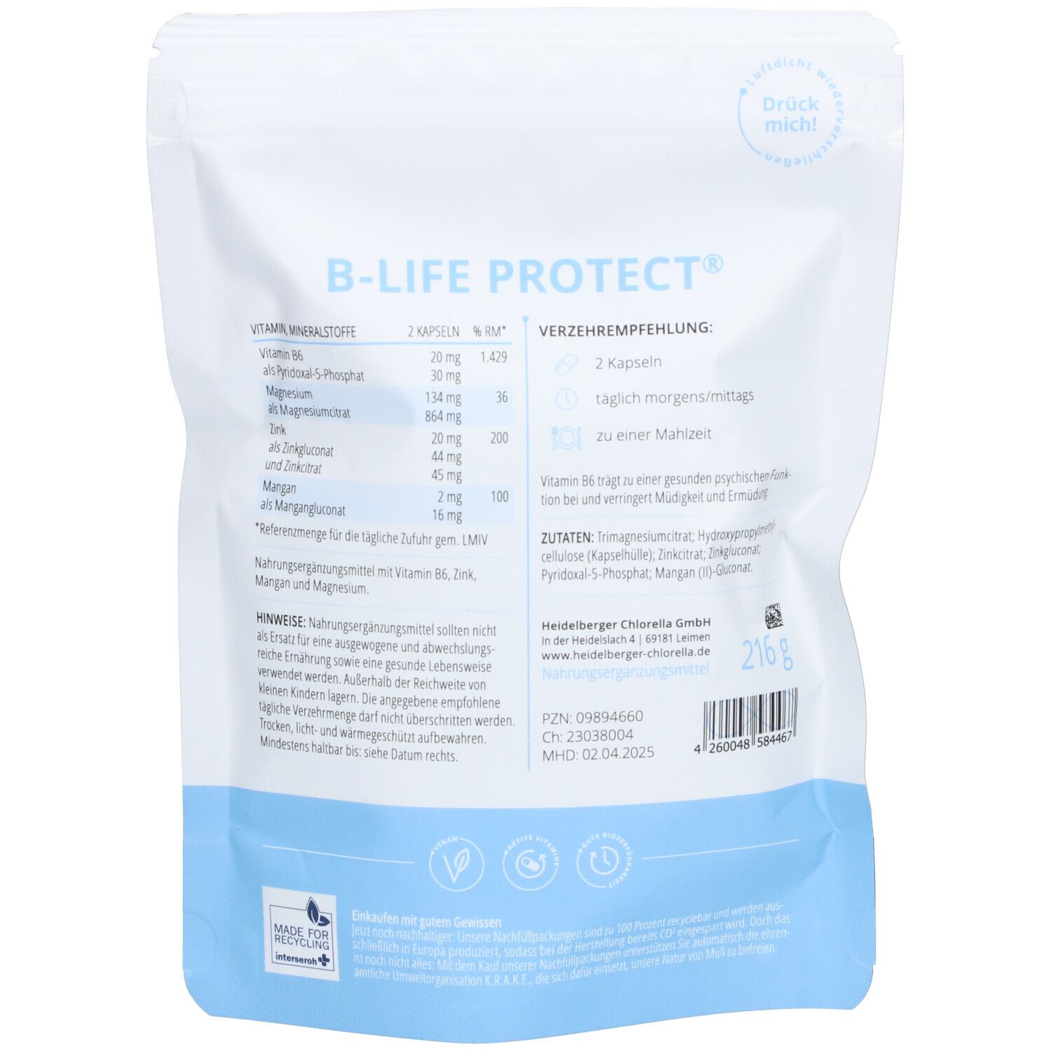 Heidelberger Chlorella® B-Life Protect® 360 St - Shop Apotheke