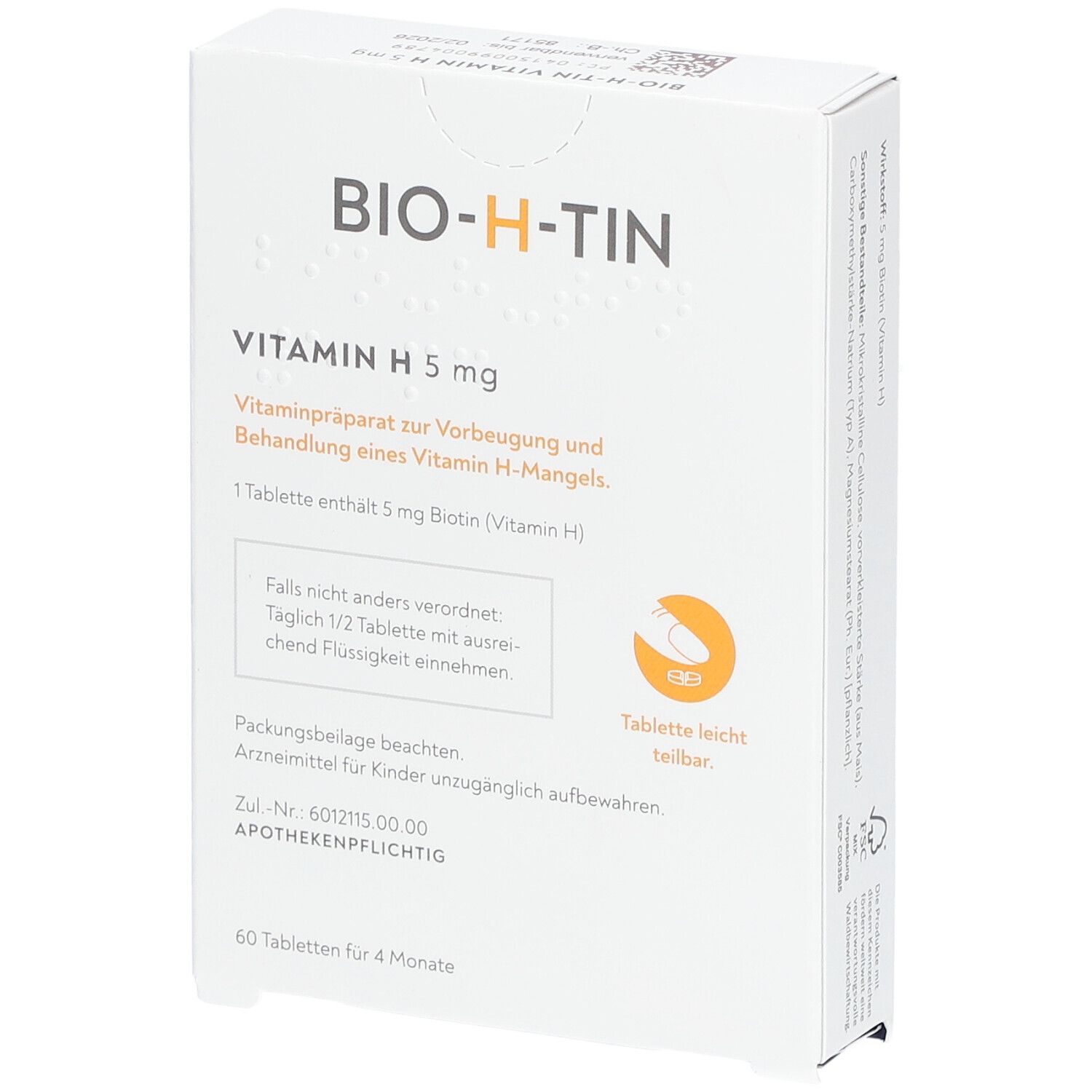BIO-H-TIN® Vitamin H 5 mg für 4 Monate
