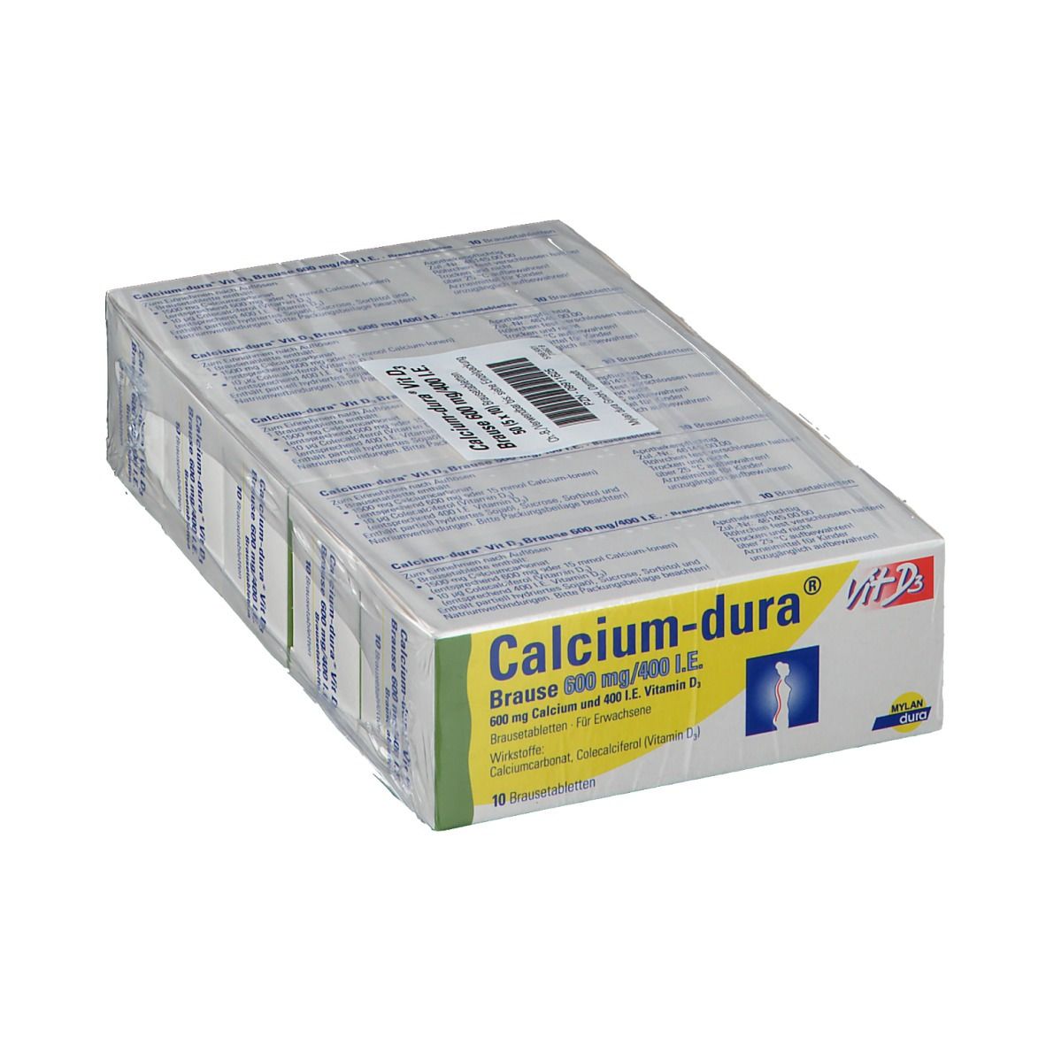 Calcium Dura Vit D3 Brause 600 mg / 400 I.E.