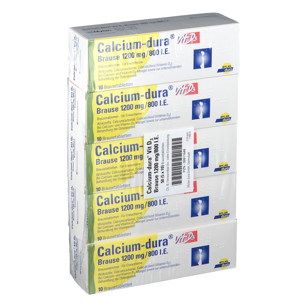 Calcium Dura Vit D3 Brause 1200 mg / 800 I.E.