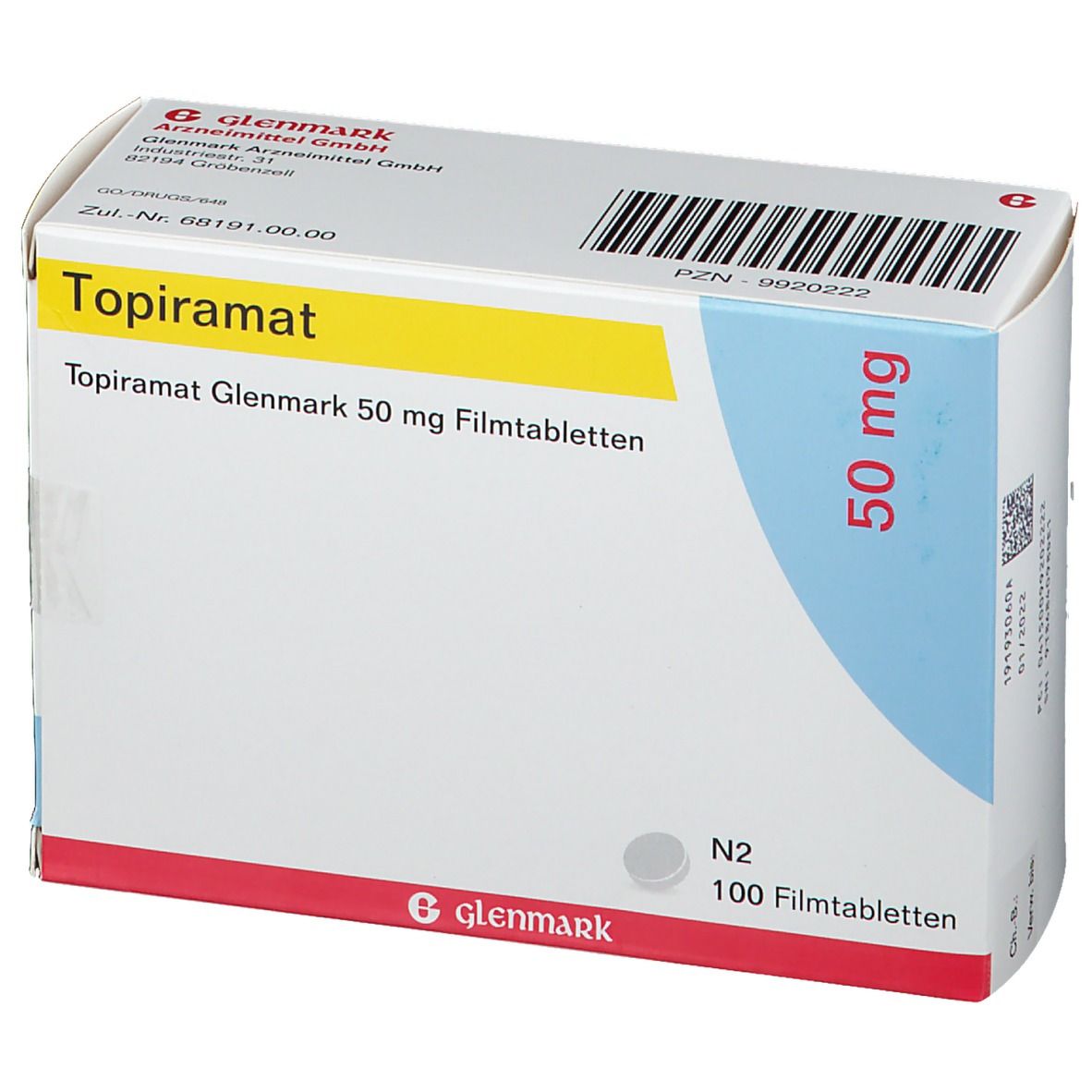 Topiramat Glenmark 50 mg