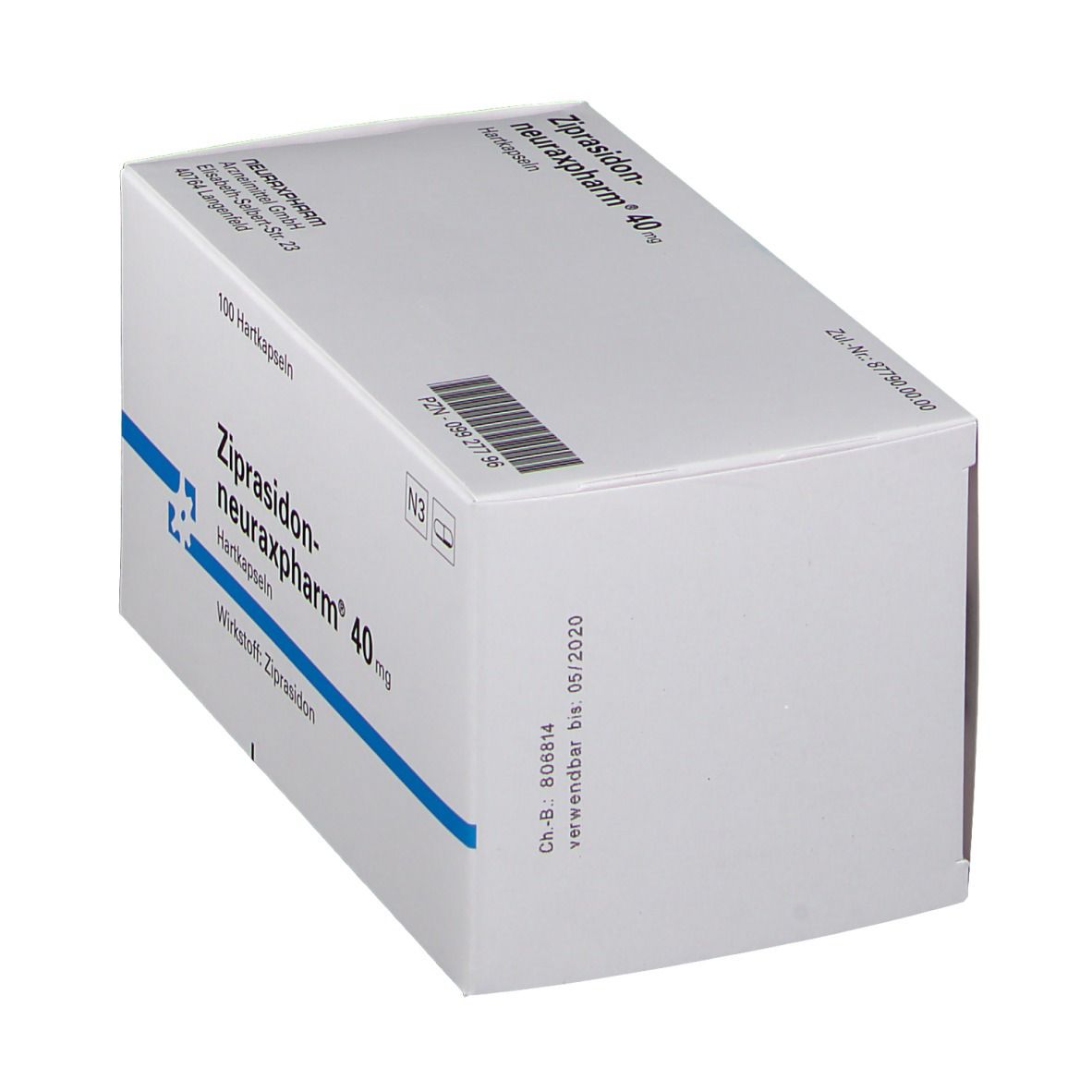 ZIPRASIDON-neuraxpharm 40 mg Hartkapseln 100 St