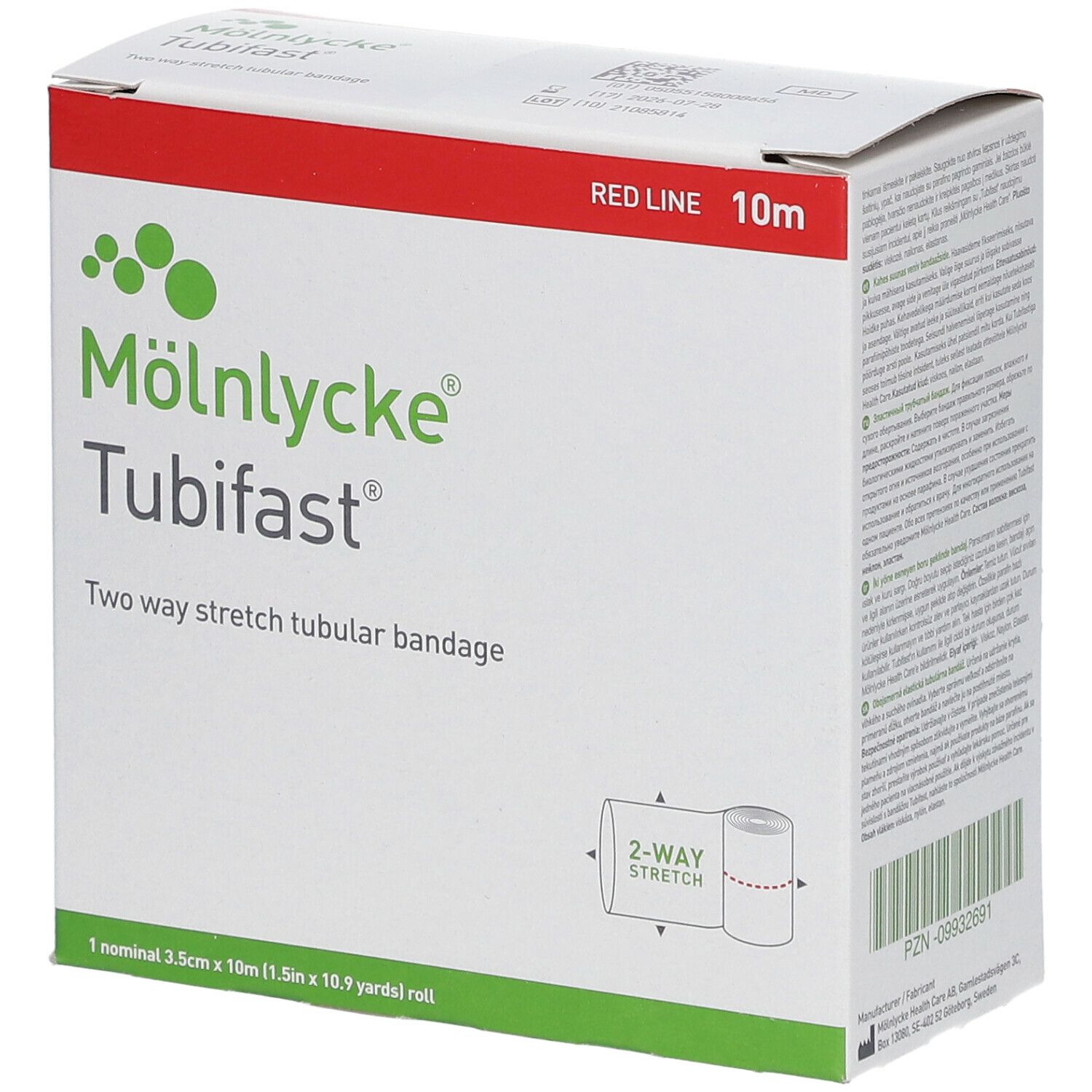 Tubifast 2-Way Stretch 3,5 cmx10 m rot 1 St Verband