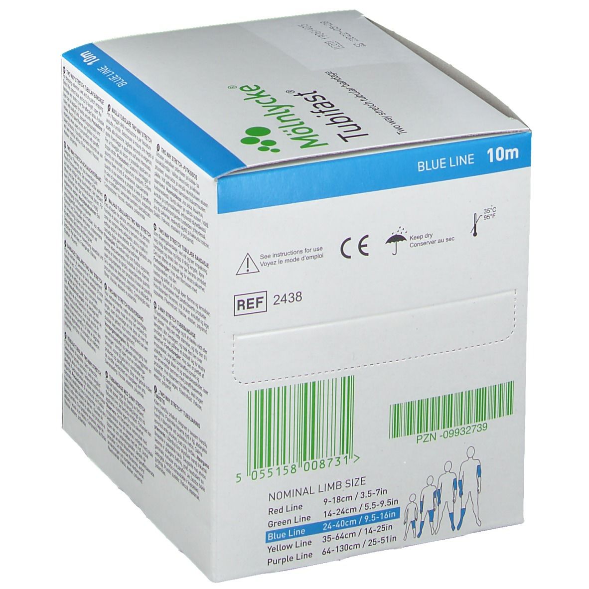 Tubifast 2-Way Stretch 7,5 cm x 10 m blau 1 St - Shop Apotheke