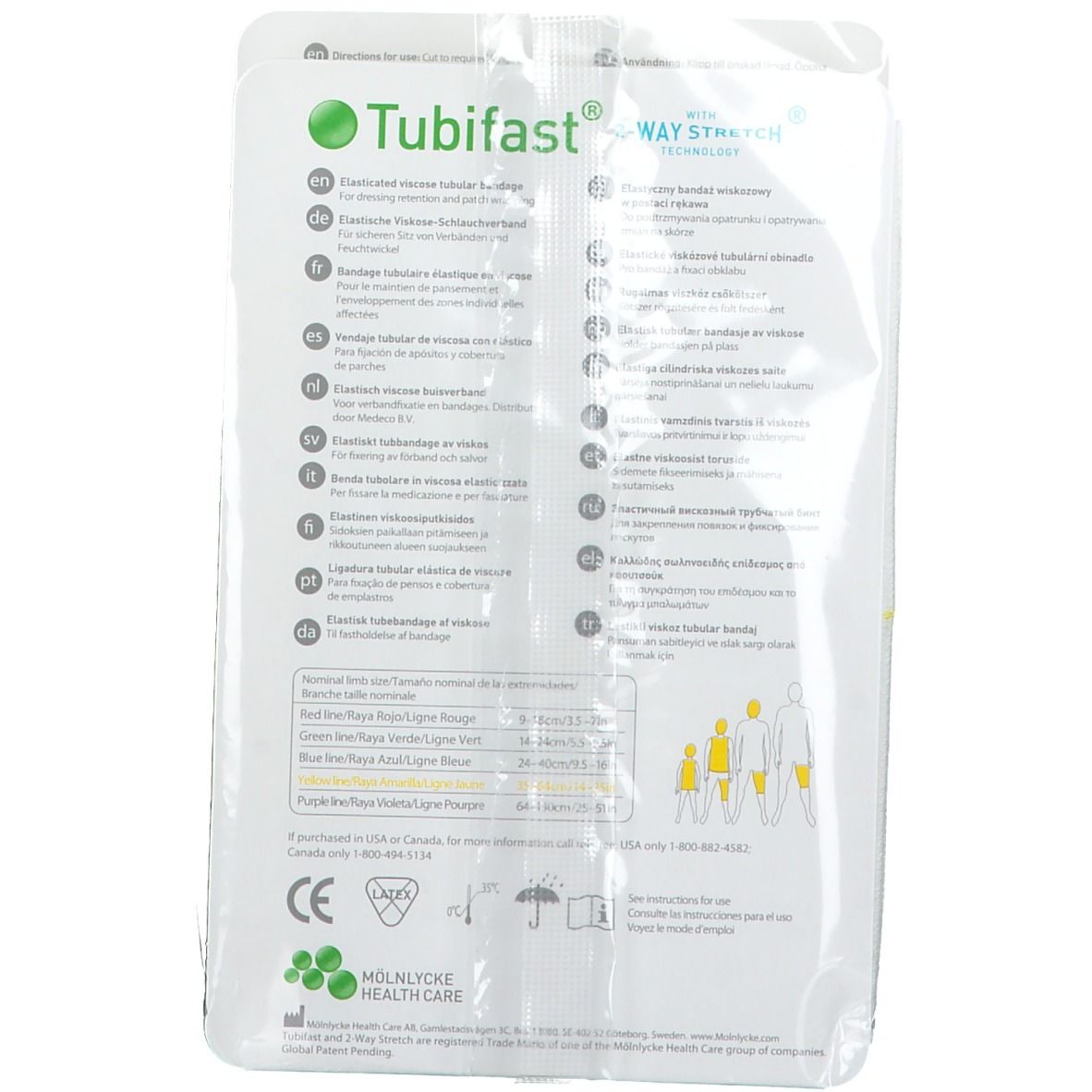 Tubifast 2-Way Stretch 10,75 cm x 1 m gelb 1 St - Shop Apotheke 