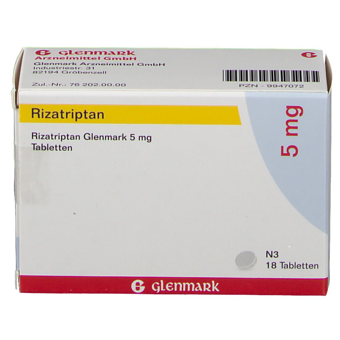 Rizatriptan Glenmark 5 mg