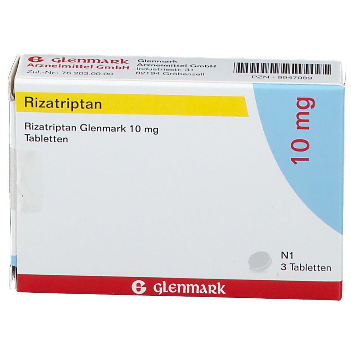 Rizatriptan Glenmark 10 mg