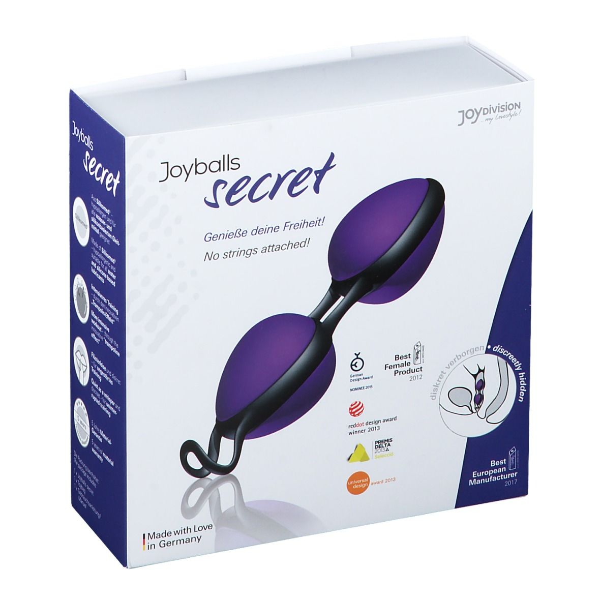 Joyballs secret violett-schwarz 1 St Beckenbodentrainer