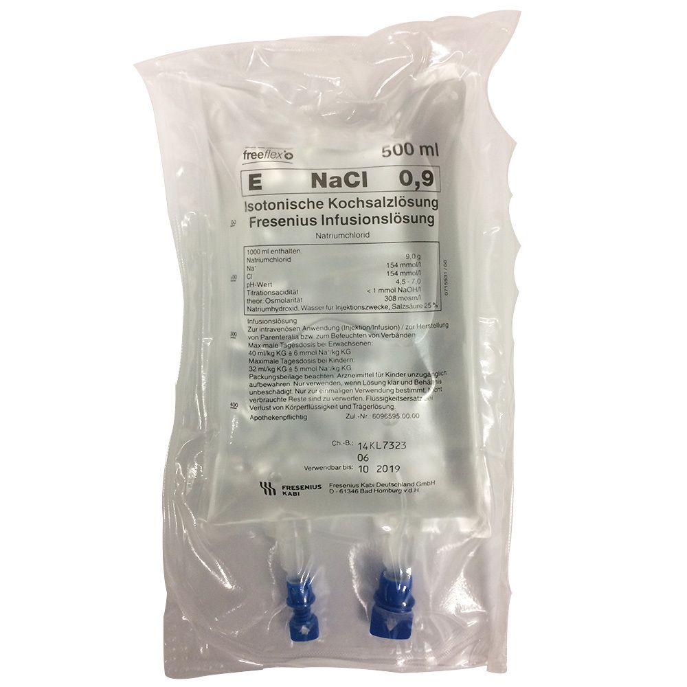 Isotonische Kochsalzlösung 0,9 % 20X500 ml Infusionslösung