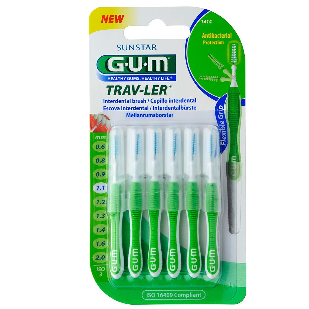 Trav-Ler 1,1 mm grün Tanne 6 St Zahnbürste