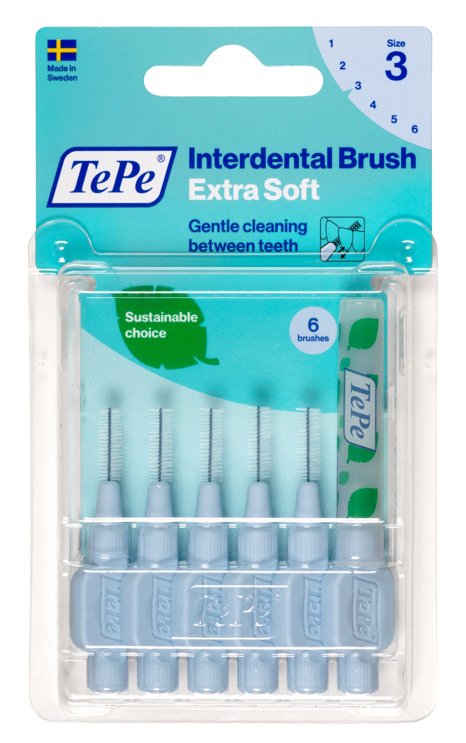 TePe Interdentalbürste x-soft 0,6 - 1,1 mm blau 6 St Zahnbürste