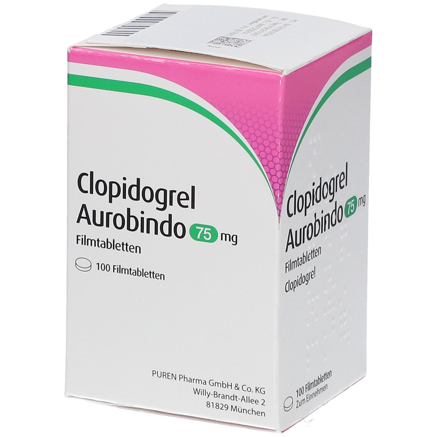 Clopidogrel Aurobindo 75 mg Filmtabletten 100 St