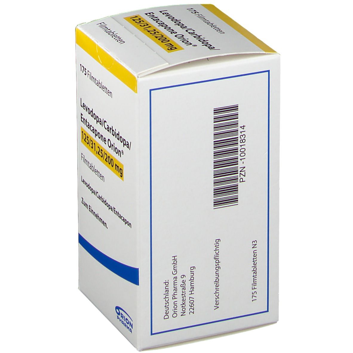 LEVODOPA/Carbidopa/Entacapone Orion 125 mg/31,25 mg/200 mg