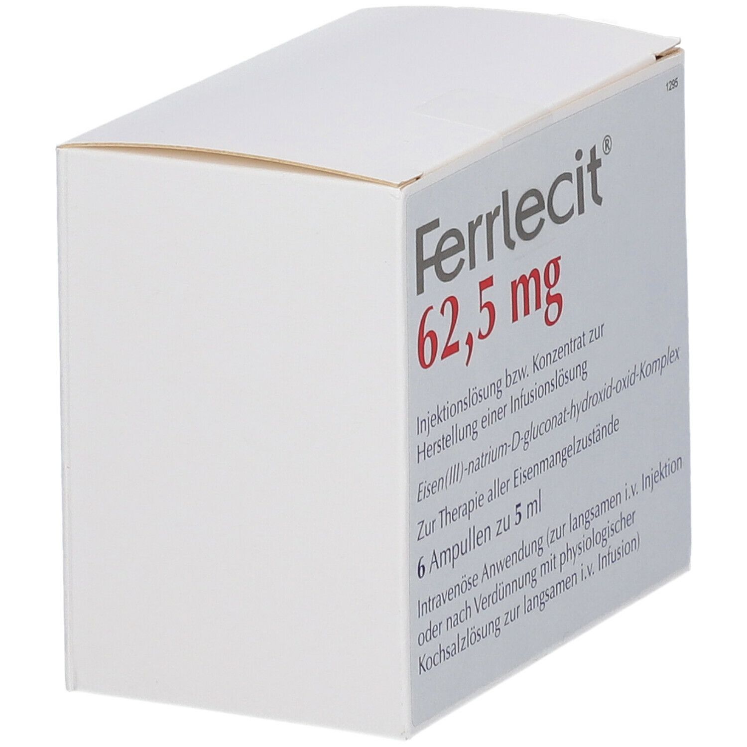 Ferrlecit 62,5 mg Inj.Lsg.bzw.Konz.Her.Inf.Lsg.Amp 6x5 ml Ampullen