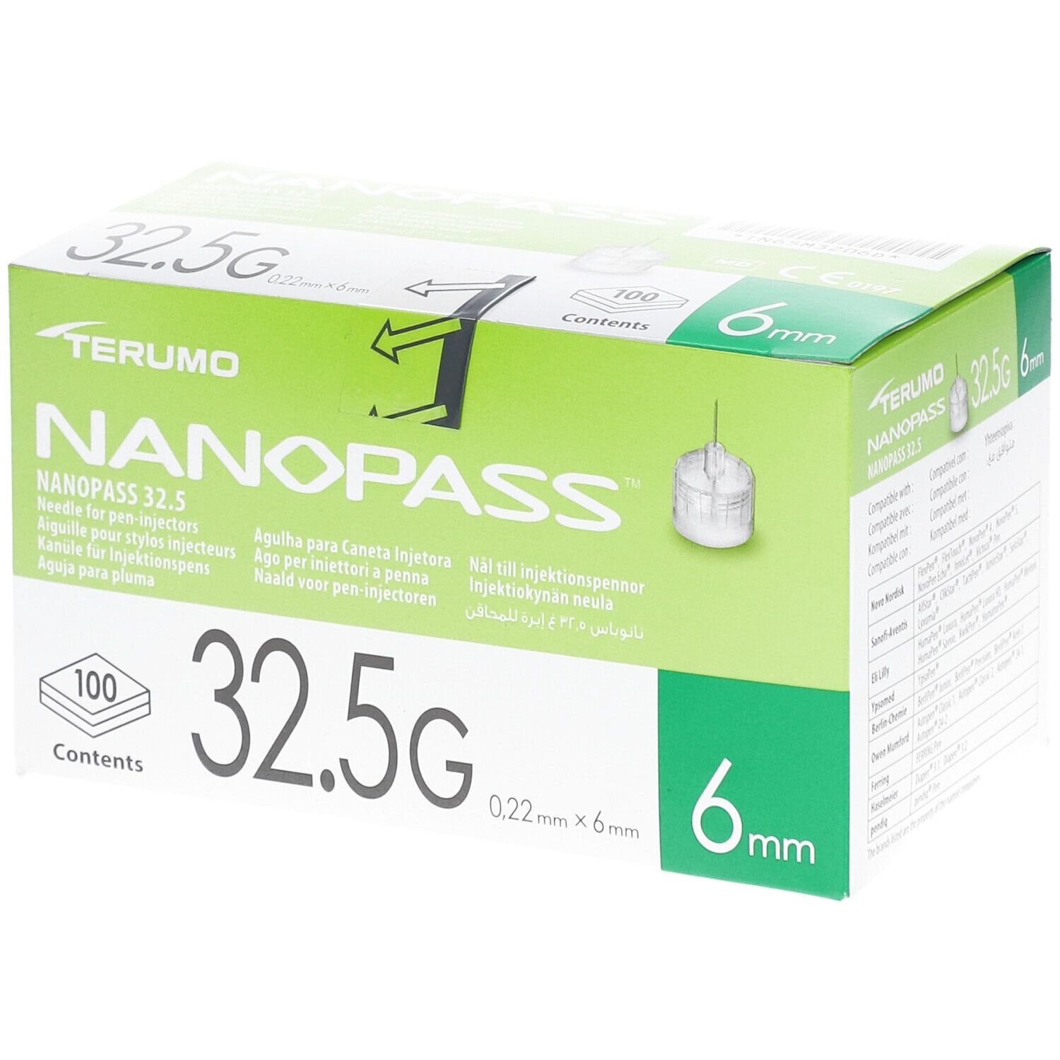 Terumo® Nanopass® 32.5G 0,22 x 6 mm