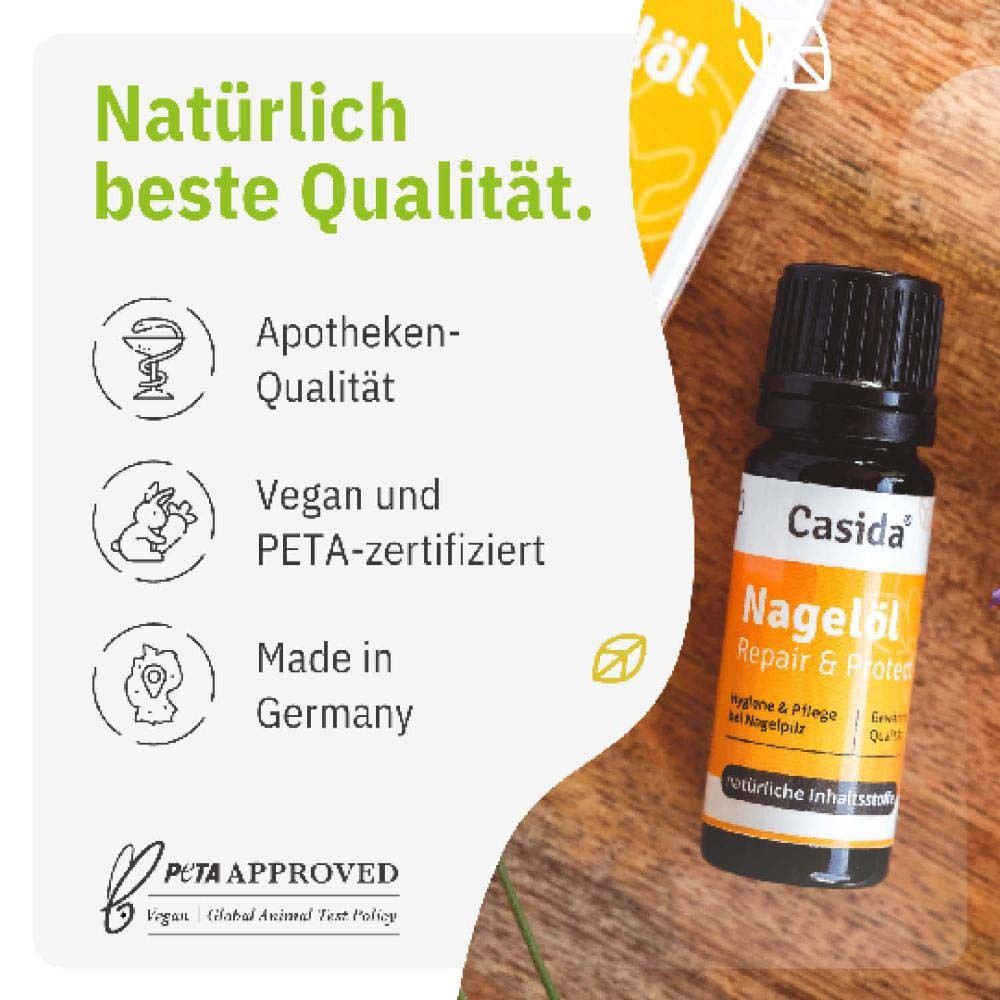 Nagelöl Repair & Protect. Apotheken-Qualität, vegan und PETA-zertifiziert, Made in Germany.