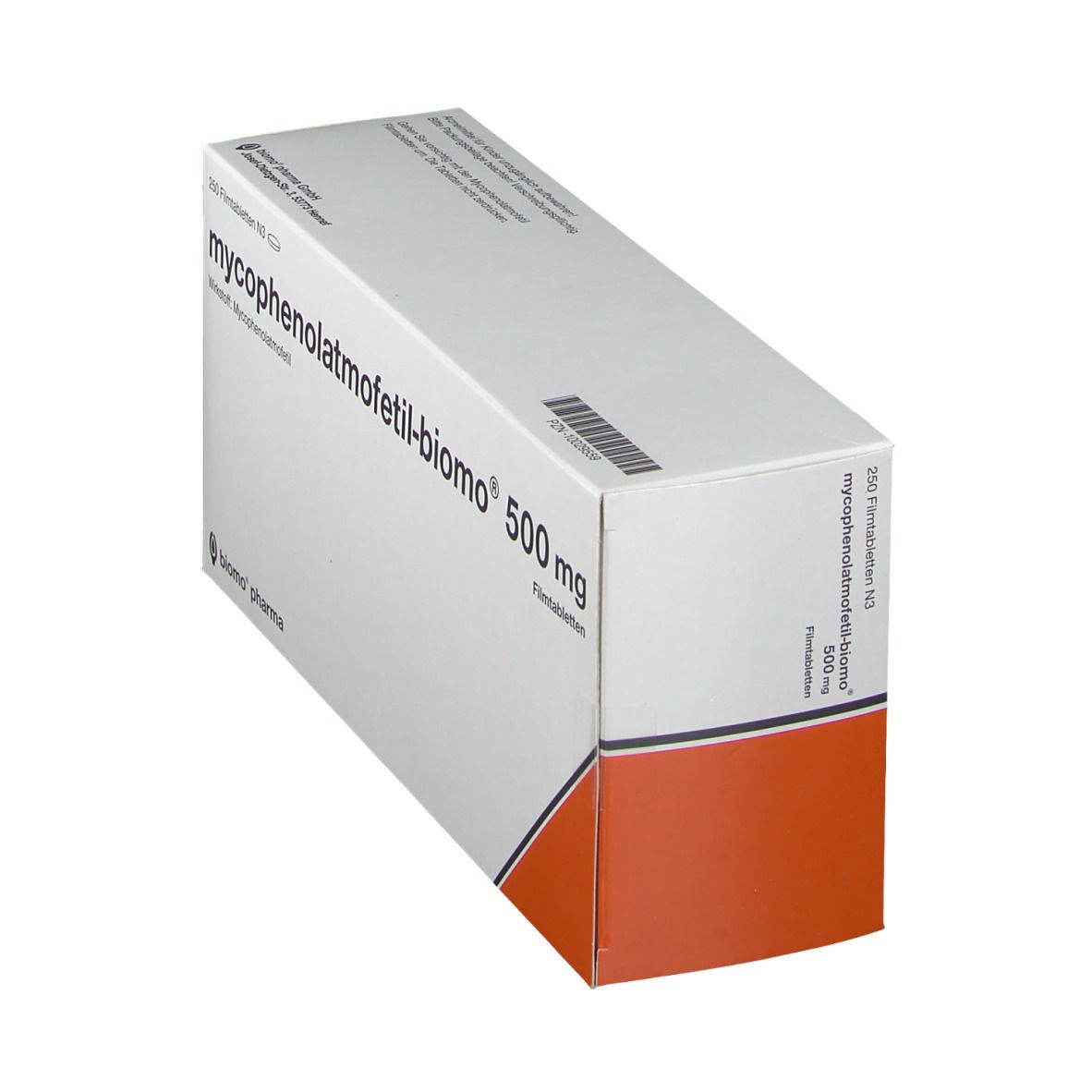 MYCOPHENOLATMOFETIL-biomo 500 mg Filmtabletten 250 St