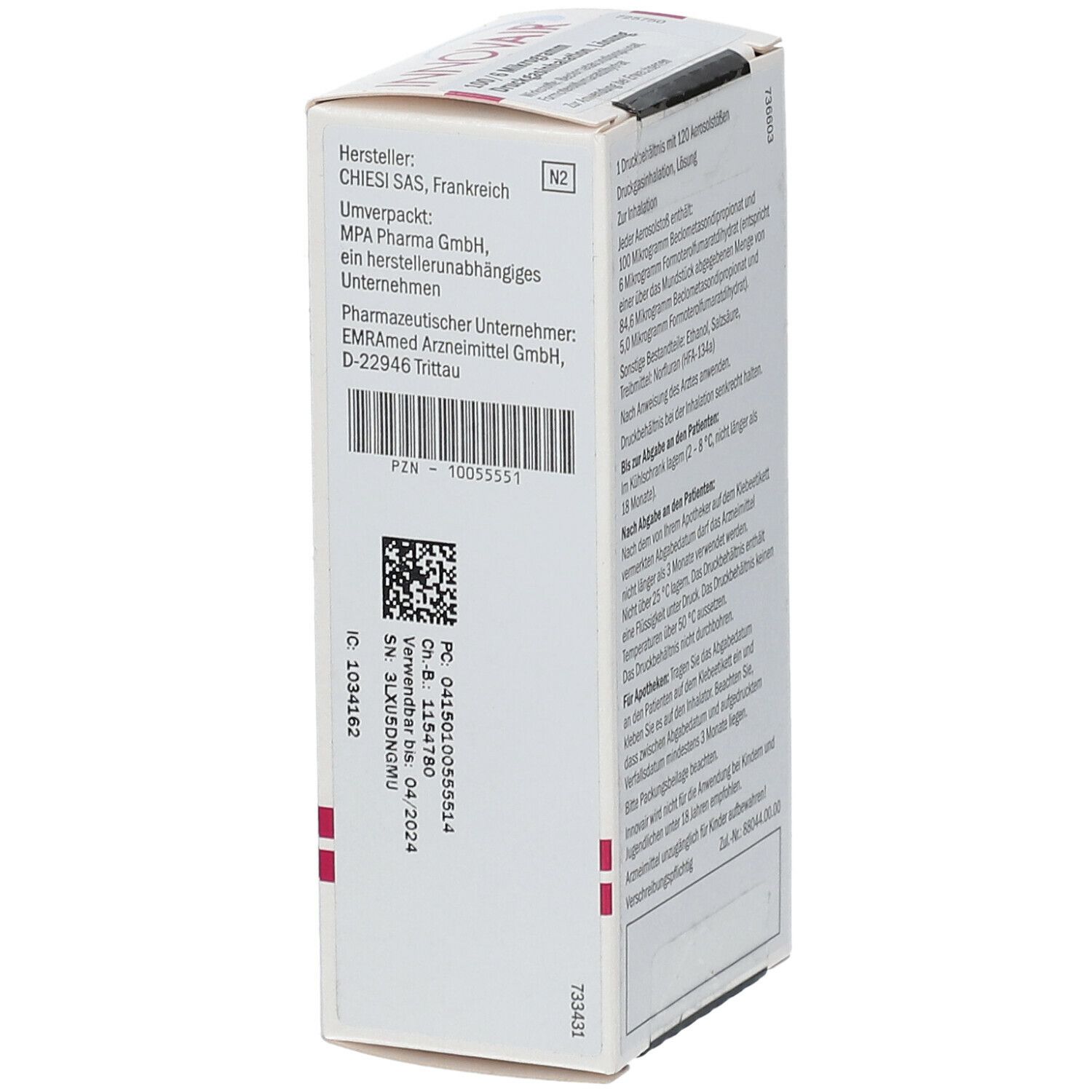 Innovair 100/6 µg 120 Hub Druckgasinhalat
