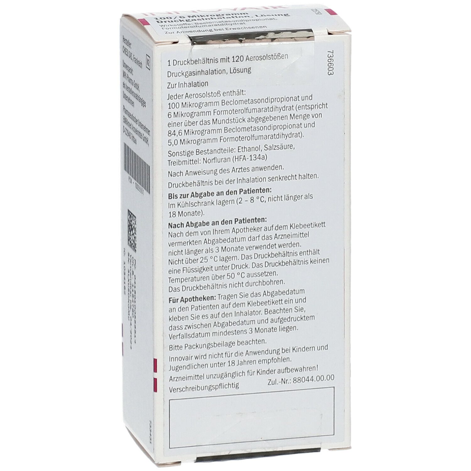 Innovair 100/6 µg 120 Hub Druckgasinhalat