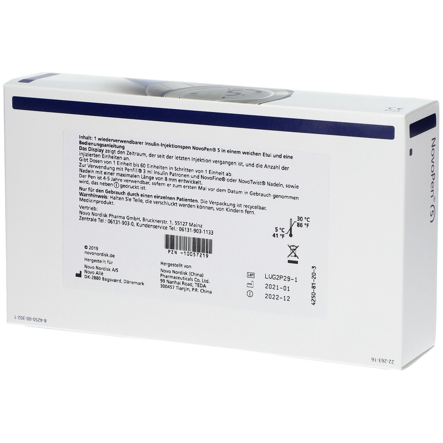NovoPen® 5 Injektionsgerät Blau
