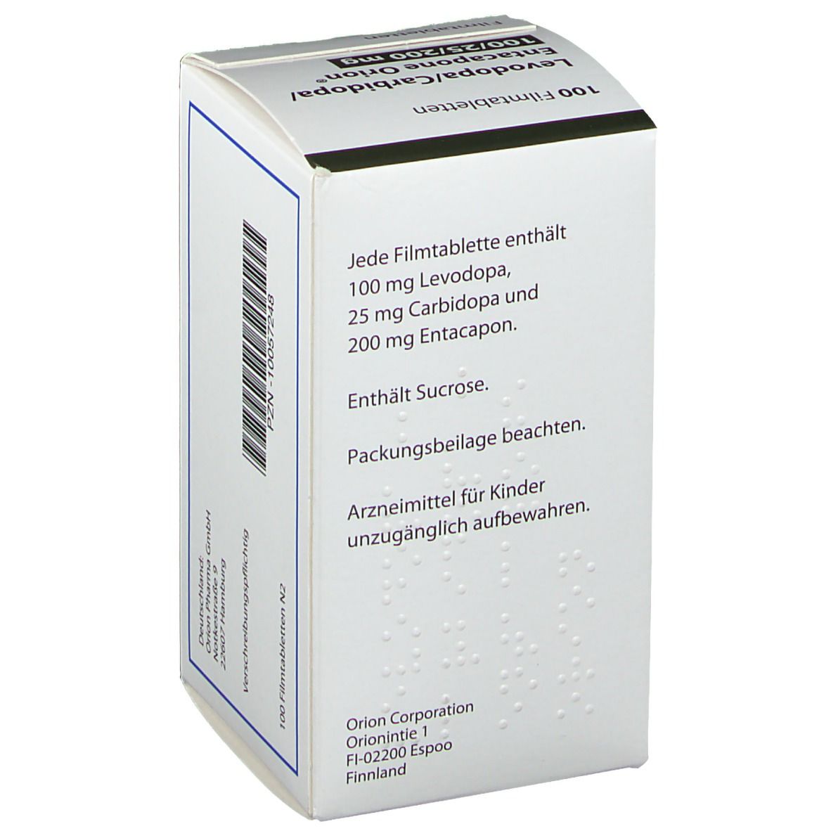 LEVODOPA/Carbidopa/Entacapone Orion 100 mg/25 mg/200 mg