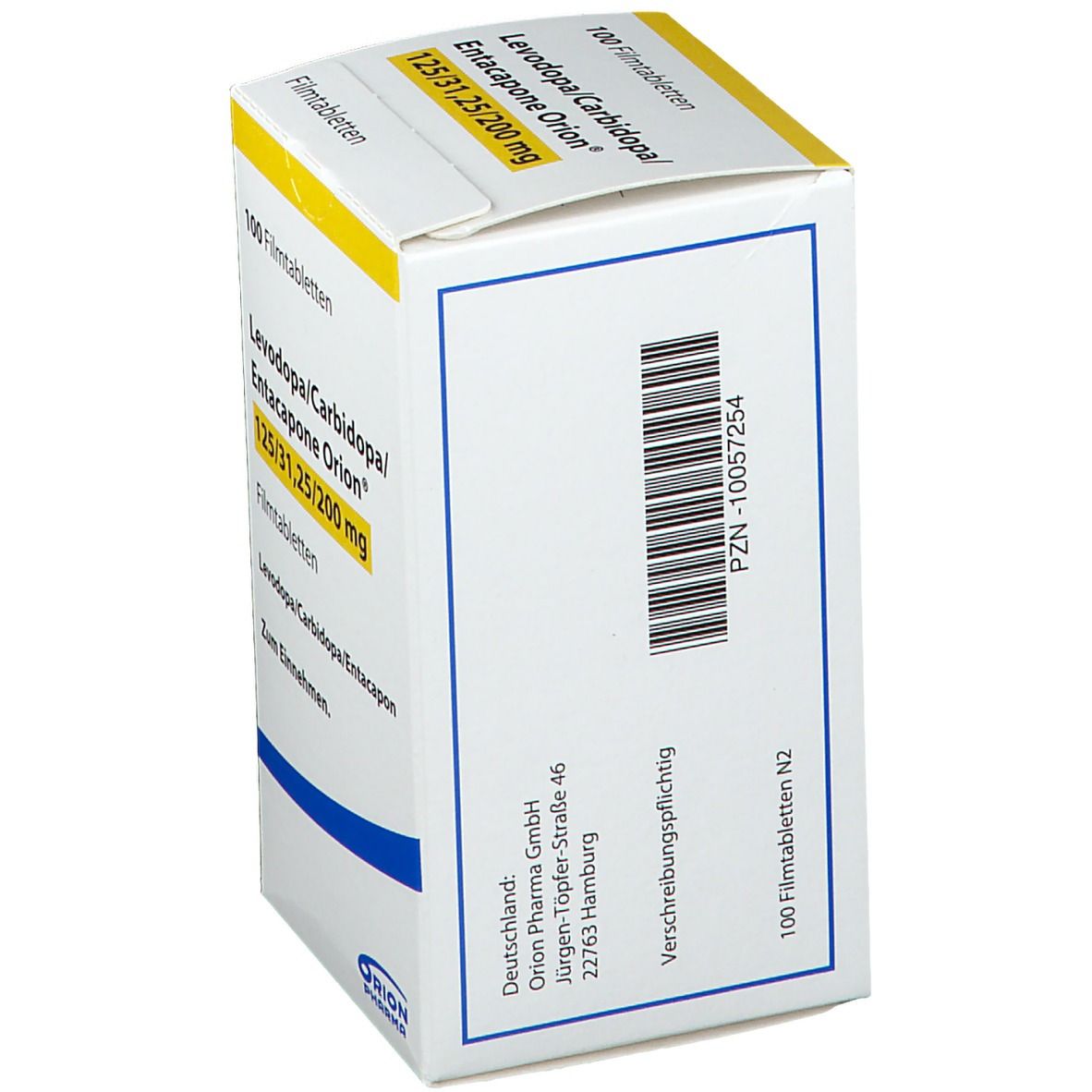 Levodopa/Carbidopa/Entacapone Orion® 125 mg/31,25 mg/200 mg