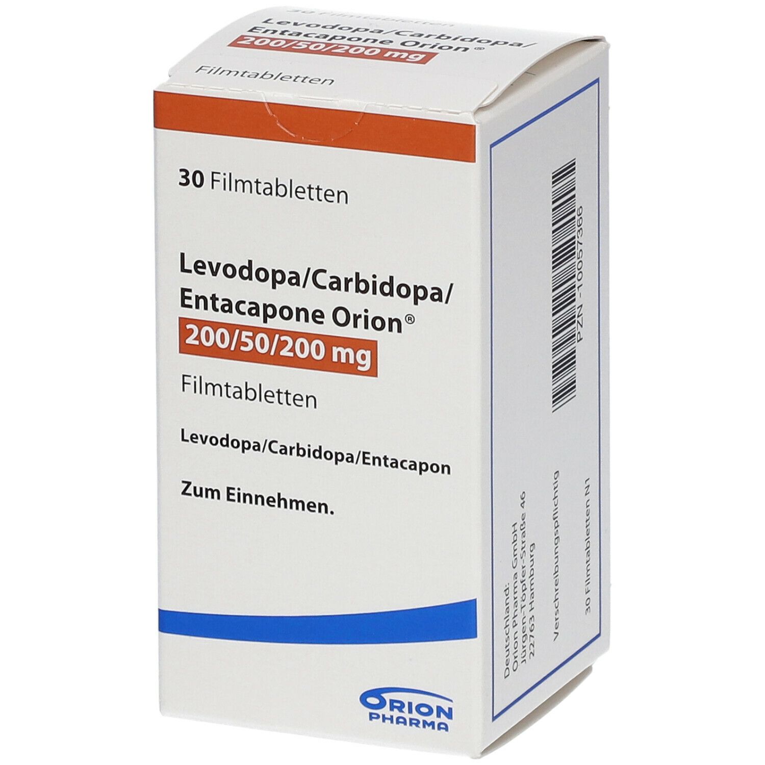 Levodopa/Carbidopa/Entacapone Orion® 200 mg/50 mg/200 mg