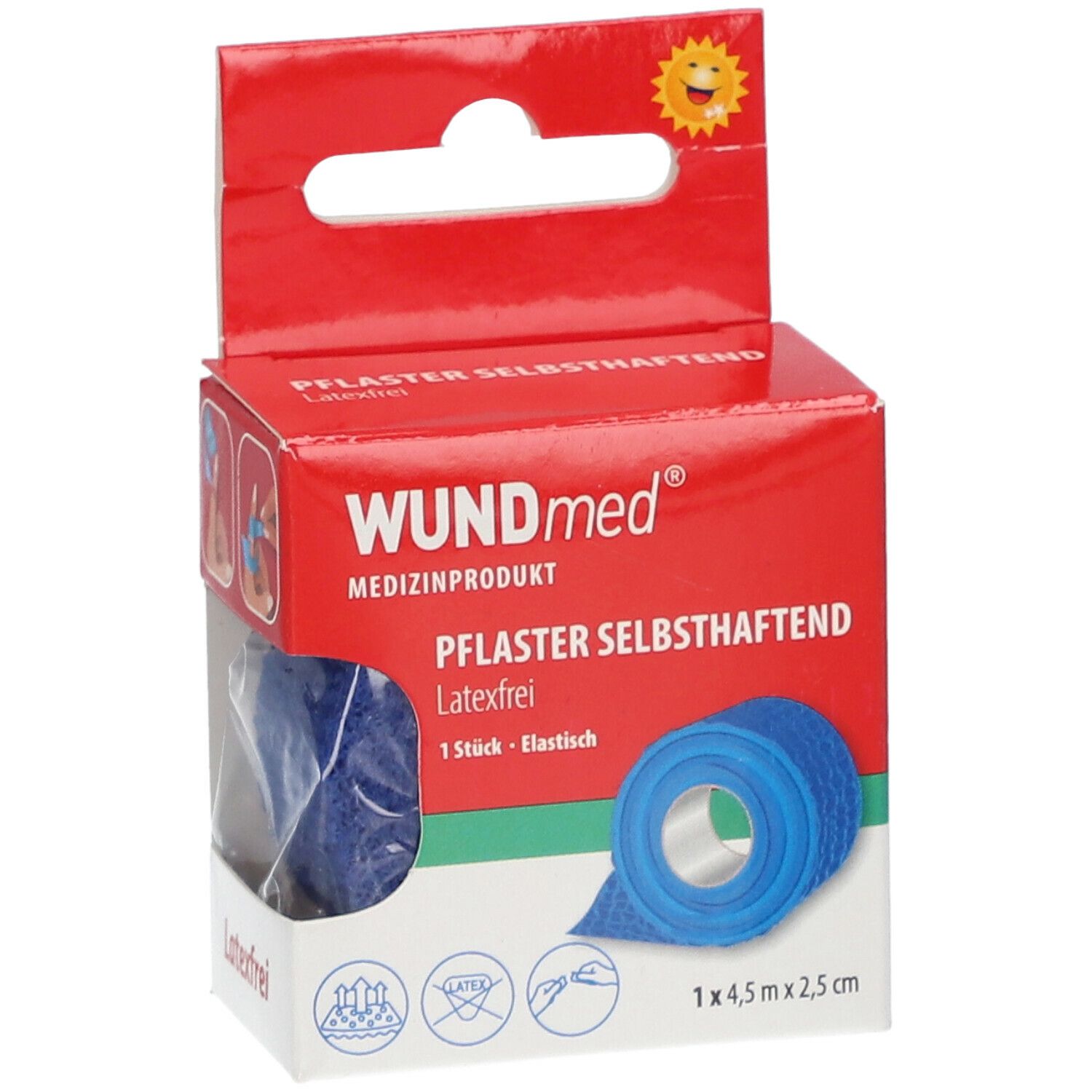WUNDmed® Pflaster selbsthaftend 2,5 cm x 2,5 m latexfrei
