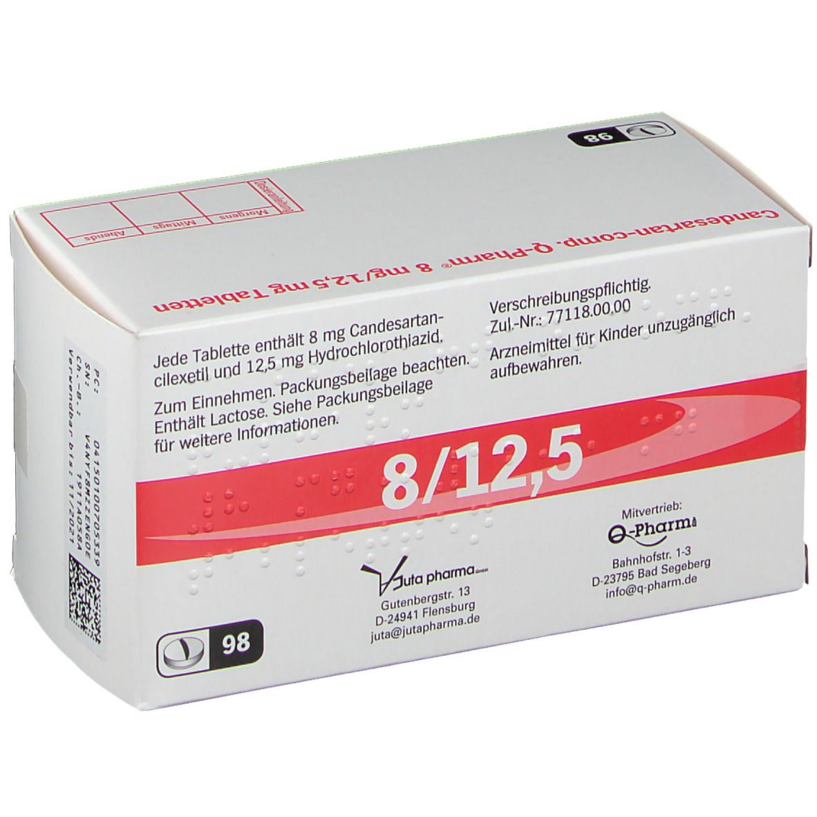 Candesartan-comp. Q-Pharm® 8 mg/12,5 mg